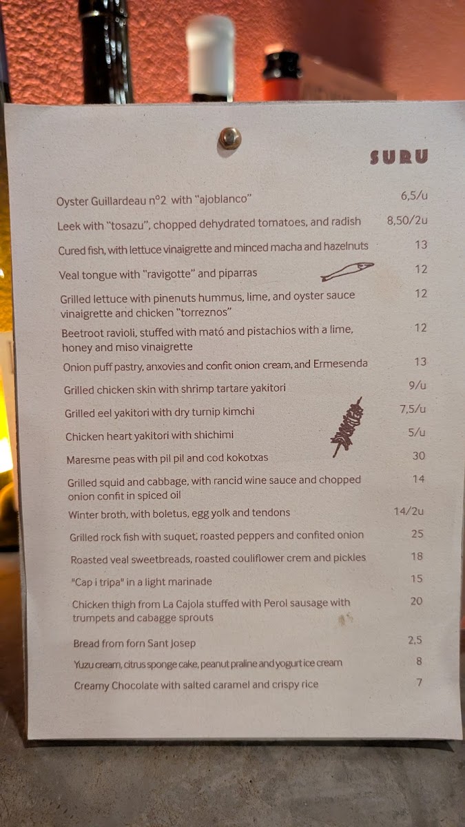 Suru Restaurant Photo Menu 2