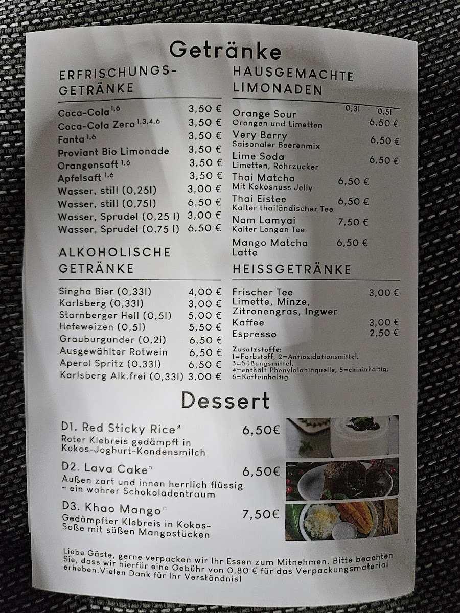 Nui Thai Kitchen Photo Menu 1