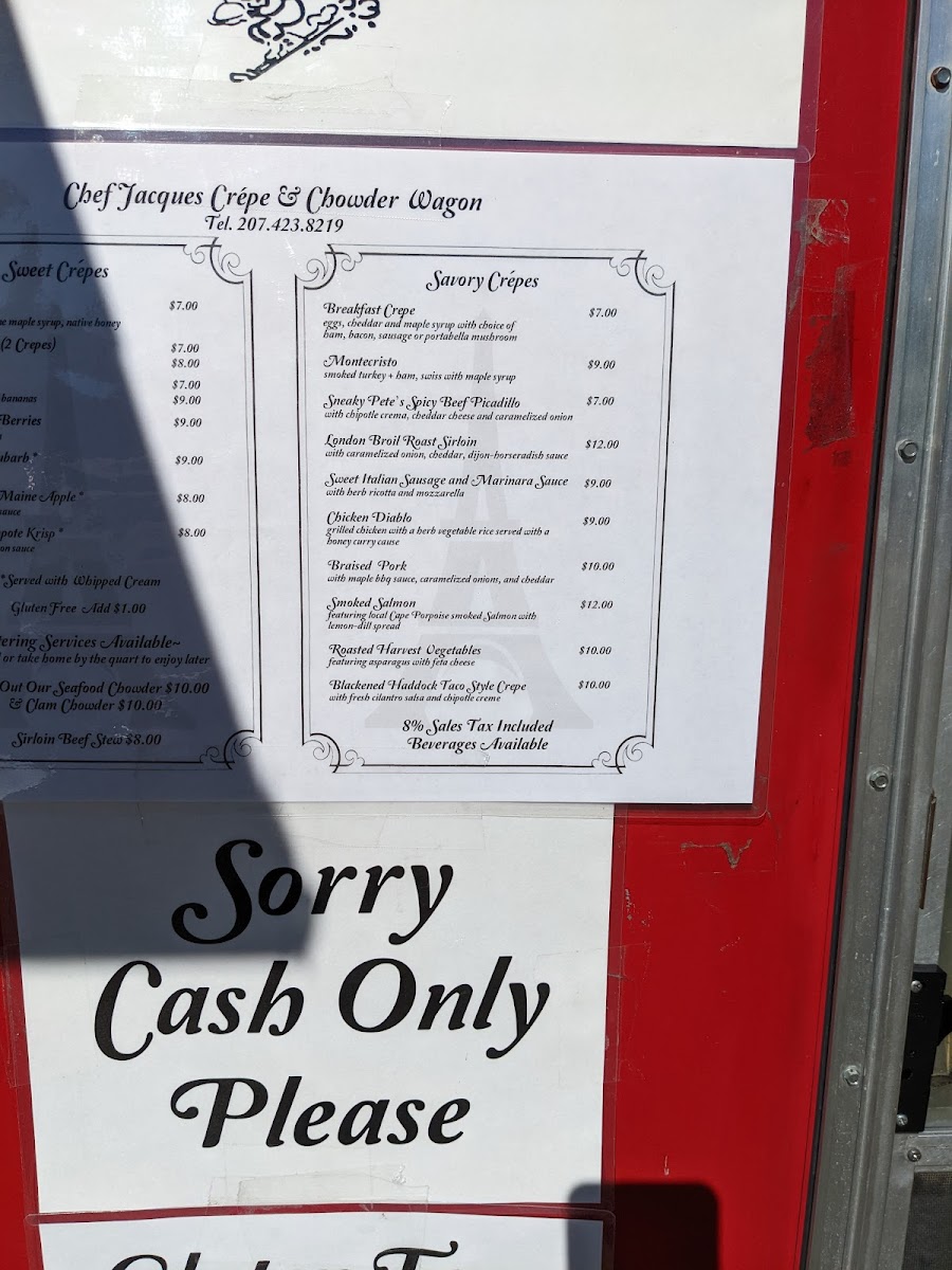 Chef Jacque’s Crepe and Chowder Wagon Photo Menu 4