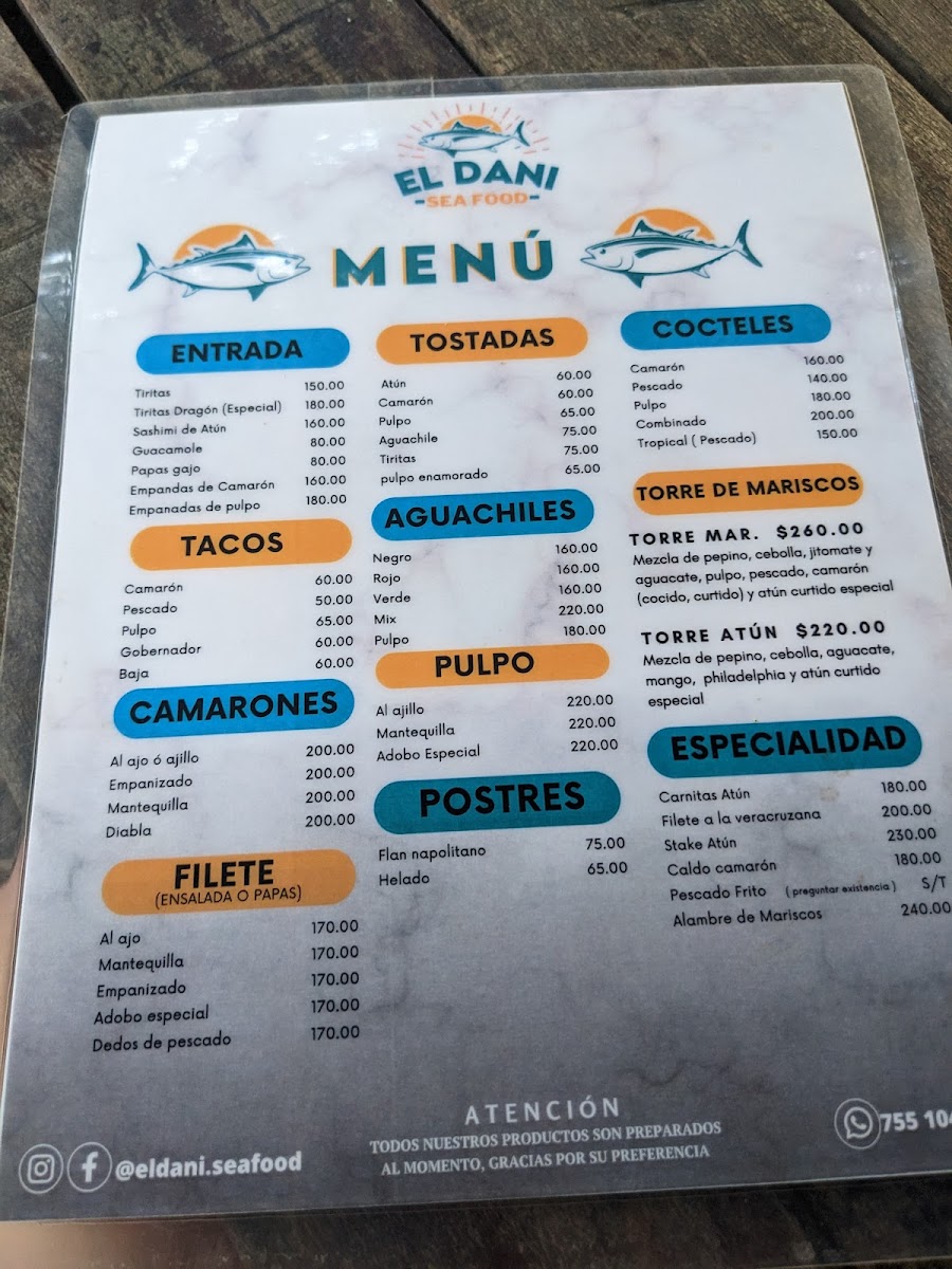 El Dani Sea Food Photo Menu 9