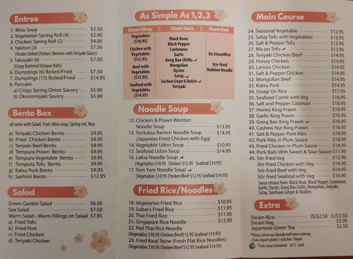 Subaru Sushi and Noodle Bar Photo Menu 2