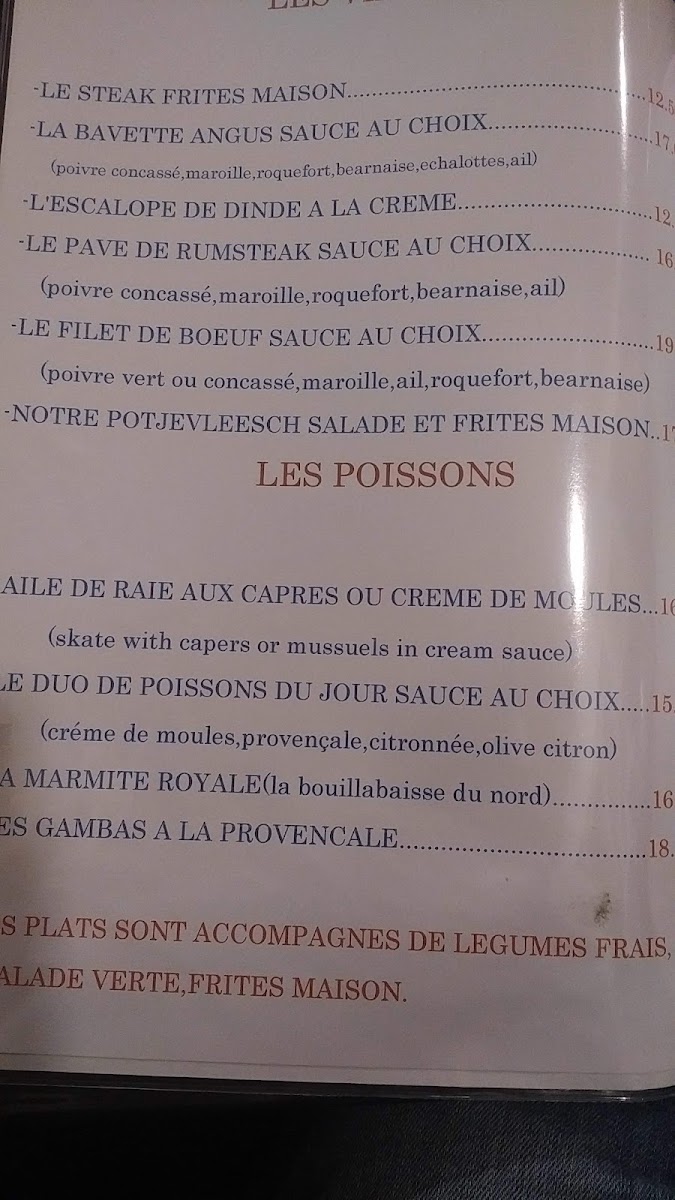 Le Coq Hardi Photo Menu 2