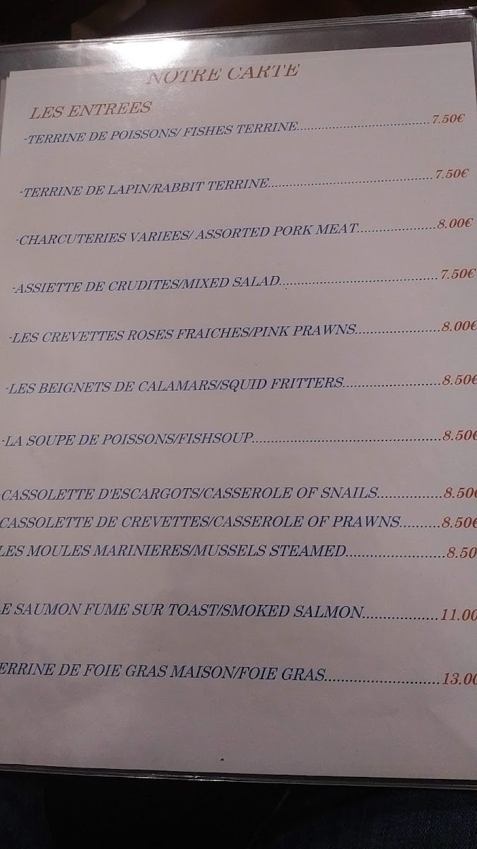 Le Coq Hardi Photo Menu 3