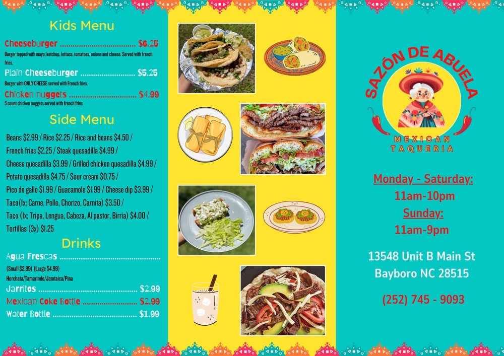 Sazon de Abuela Photo Menu 2