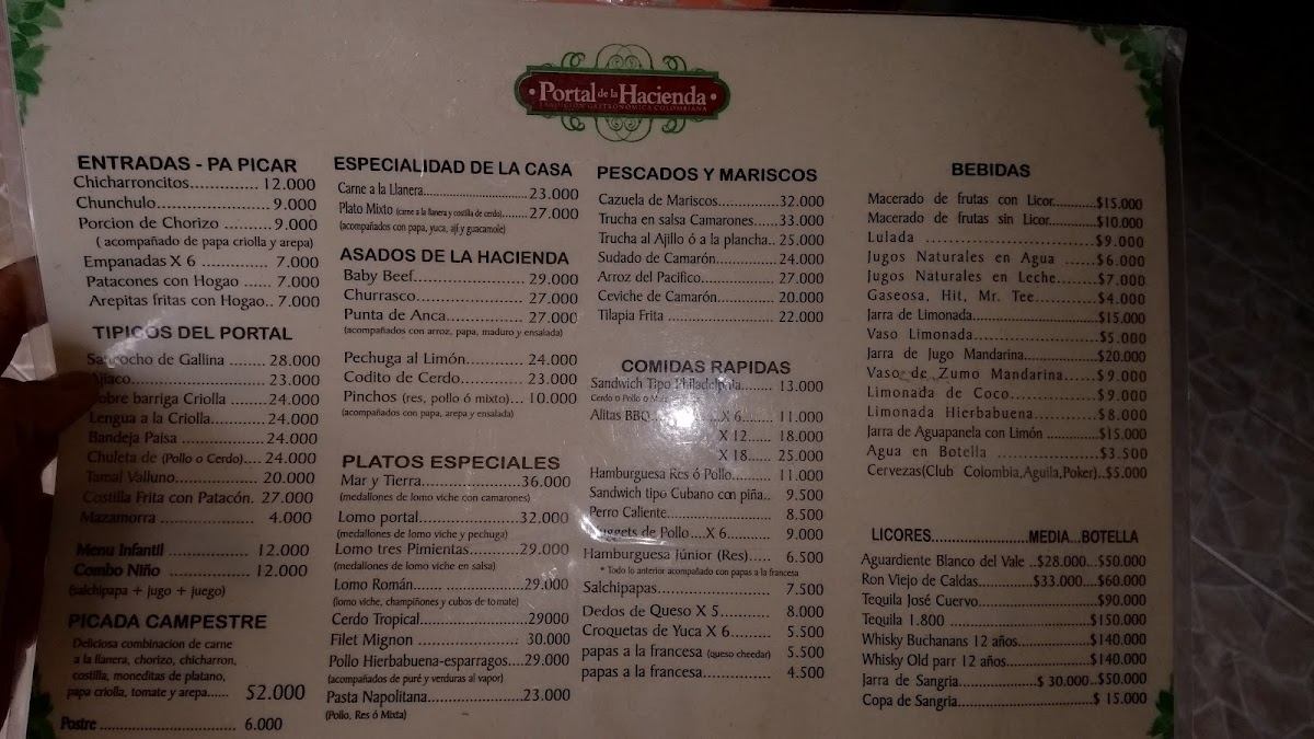 Portal de la Hacienda Photo Menu 6