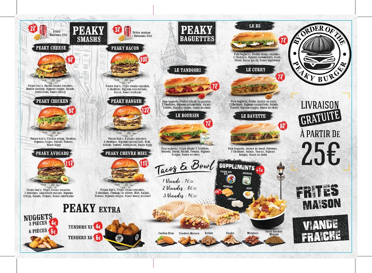 Peaky burger Photo Menu 1