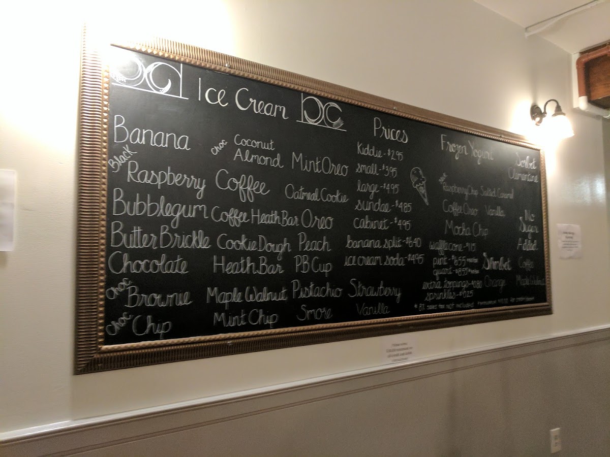 Clemmie’s Homemade Ice Cream Photo Menu 2