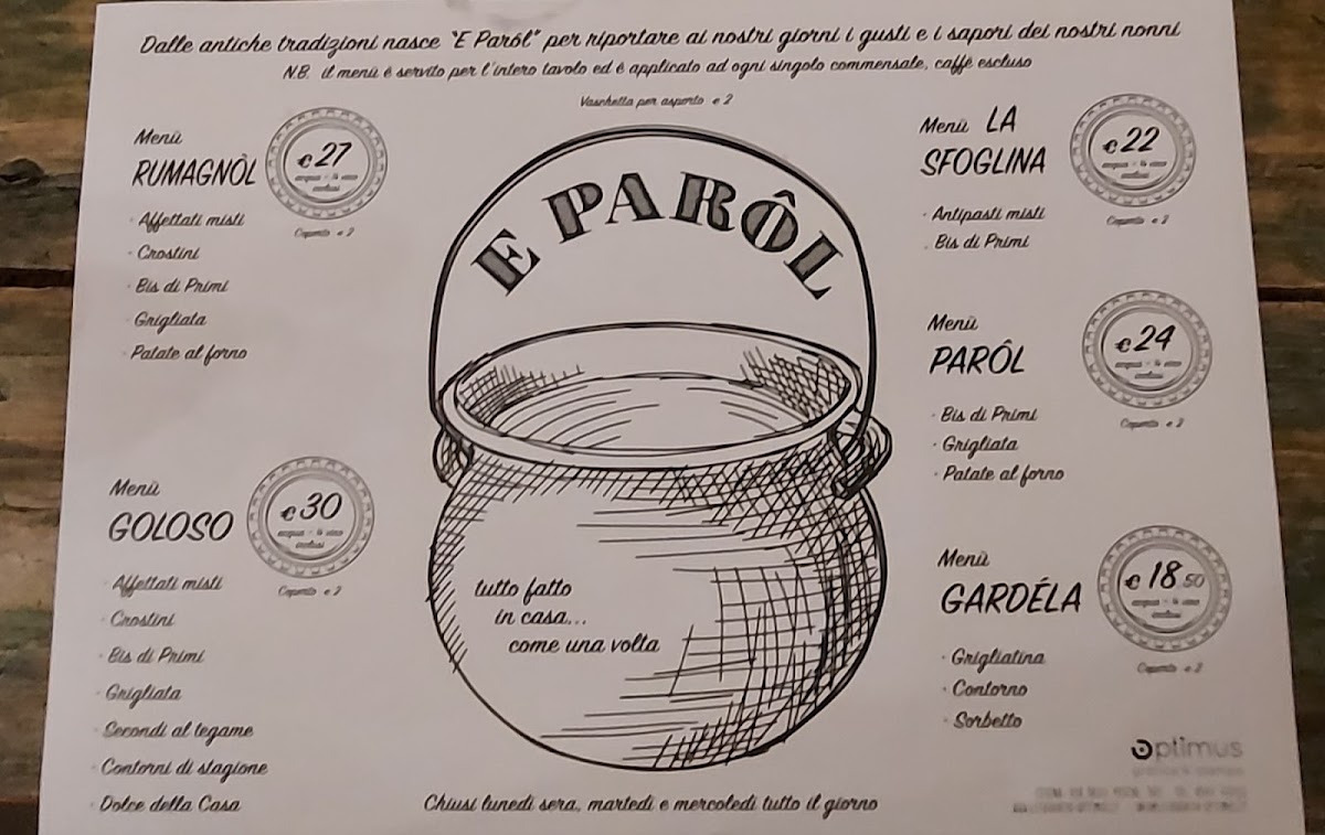 Ristorante E Parôl Photo Menu 1