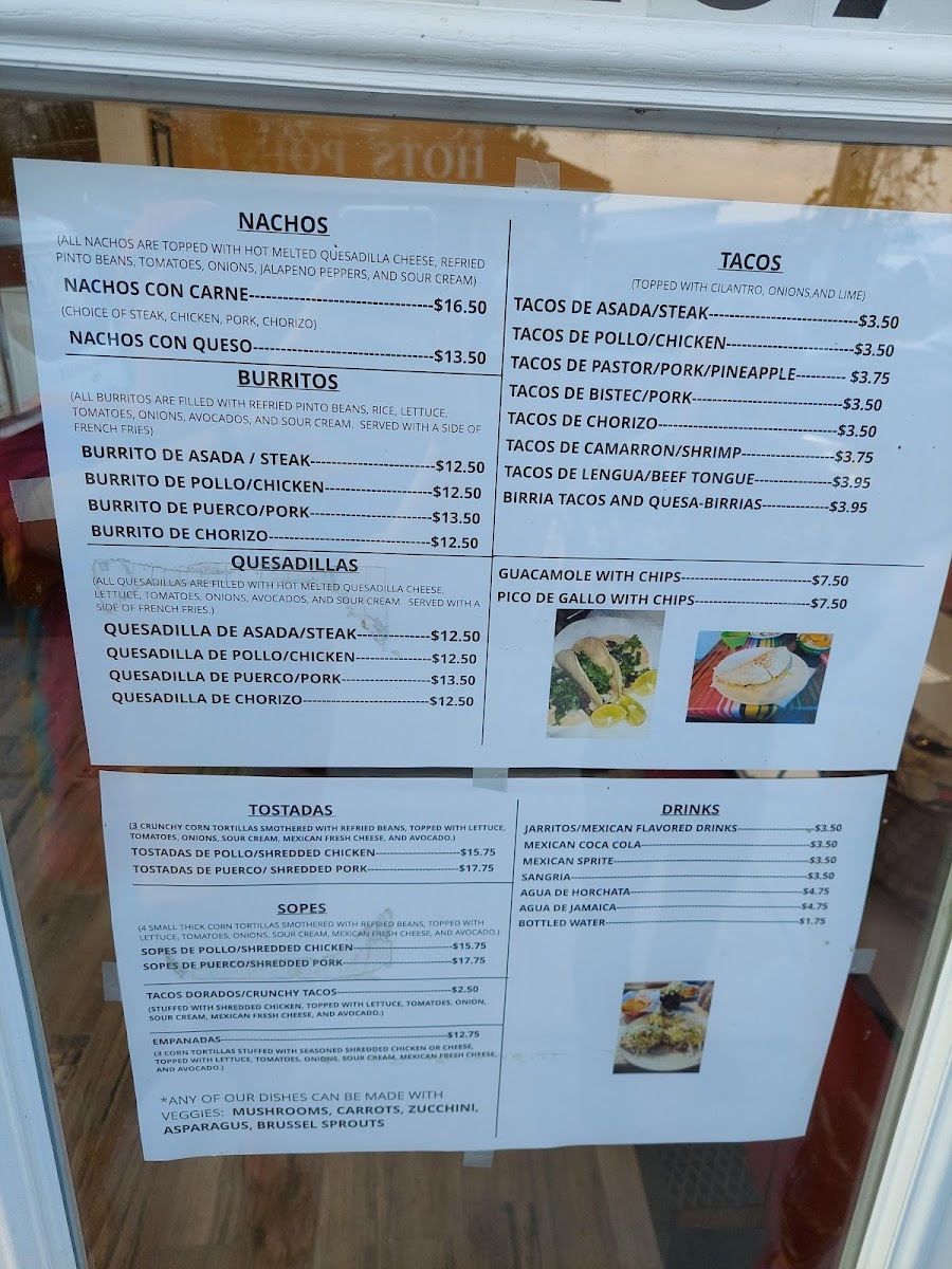 Sabor Jalisciense Mexican Restaurant Photo Menu 1