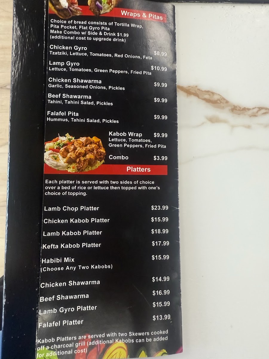 Habibi Eatery Photo Menu 1