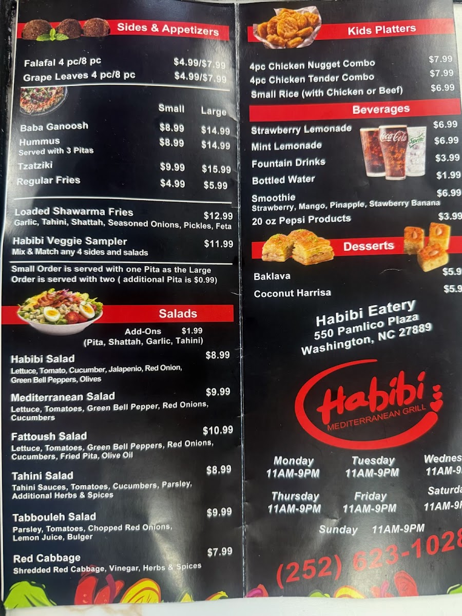 Habibi Eatery Photo Menu 2