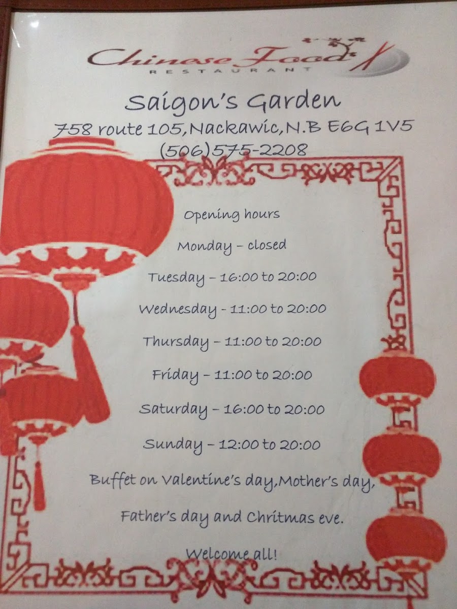 Saigon's Garden Restaurant Photo Menu 9