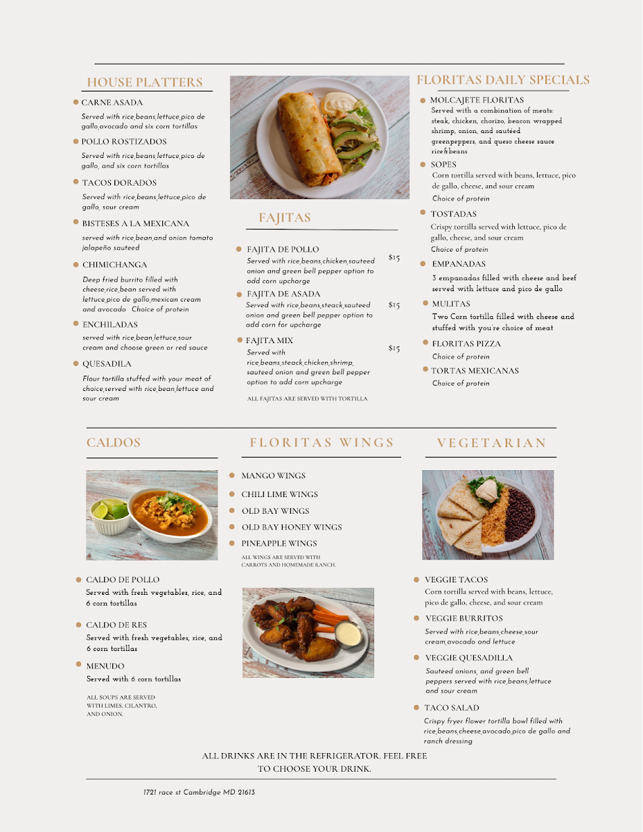 Taqueria Floritas Photo Menu 2