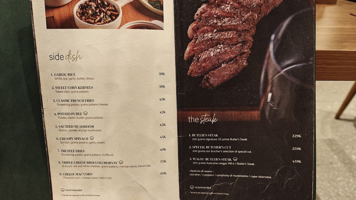 Butler's Steak Chillax Photo Menu 2
