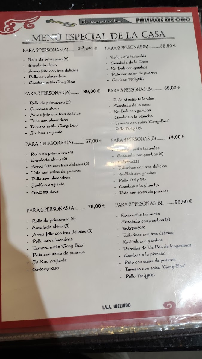 Restaurante Chino Palillos De Oro Photo Menu 9