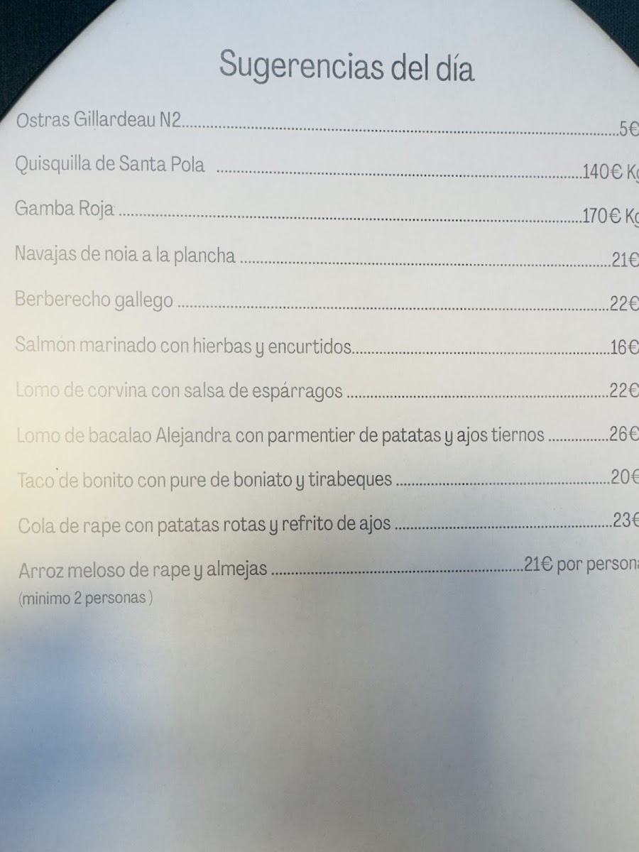 Restaurante Oryza Cabo Cervera Photo Menu 1