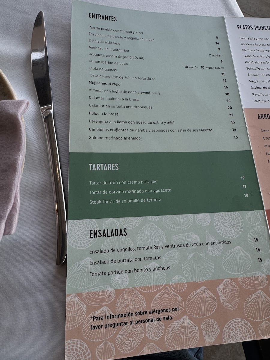 Restaurante Oryza Cabo Cervera Photo Menu 5
