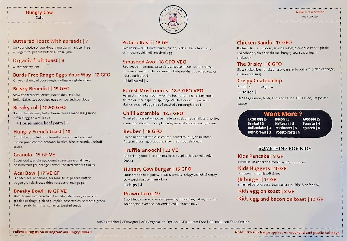 Hungry Cow Woodfire Pizzeria & Burgers Photo Menu 3