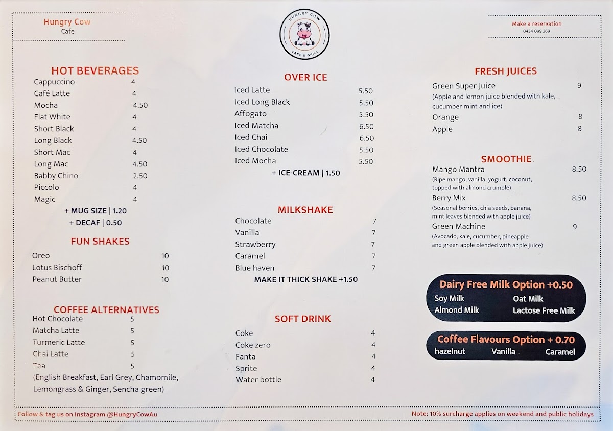 Hungry Cow Woodfire Pizzeria & Burgers Photo Menu 5