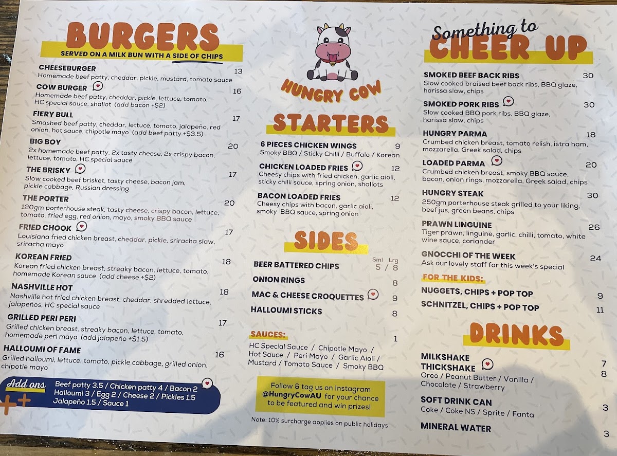 Hungry Cow Woodfire Pizzeria & Burgers Photo Menu 7