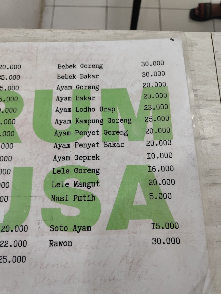 Warung ARUM NUSA Photo Menu 2