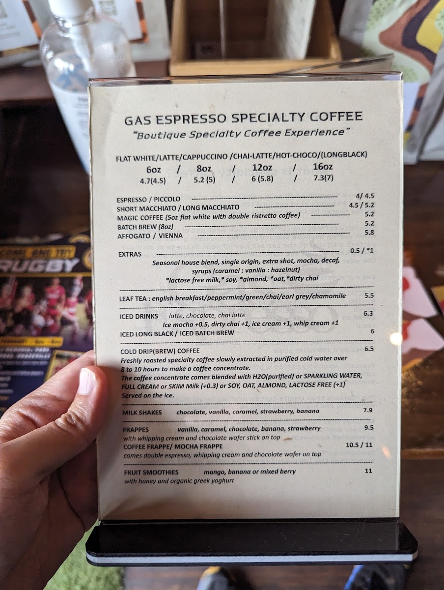 Gas Espresso Sherwood Photo Menu 1