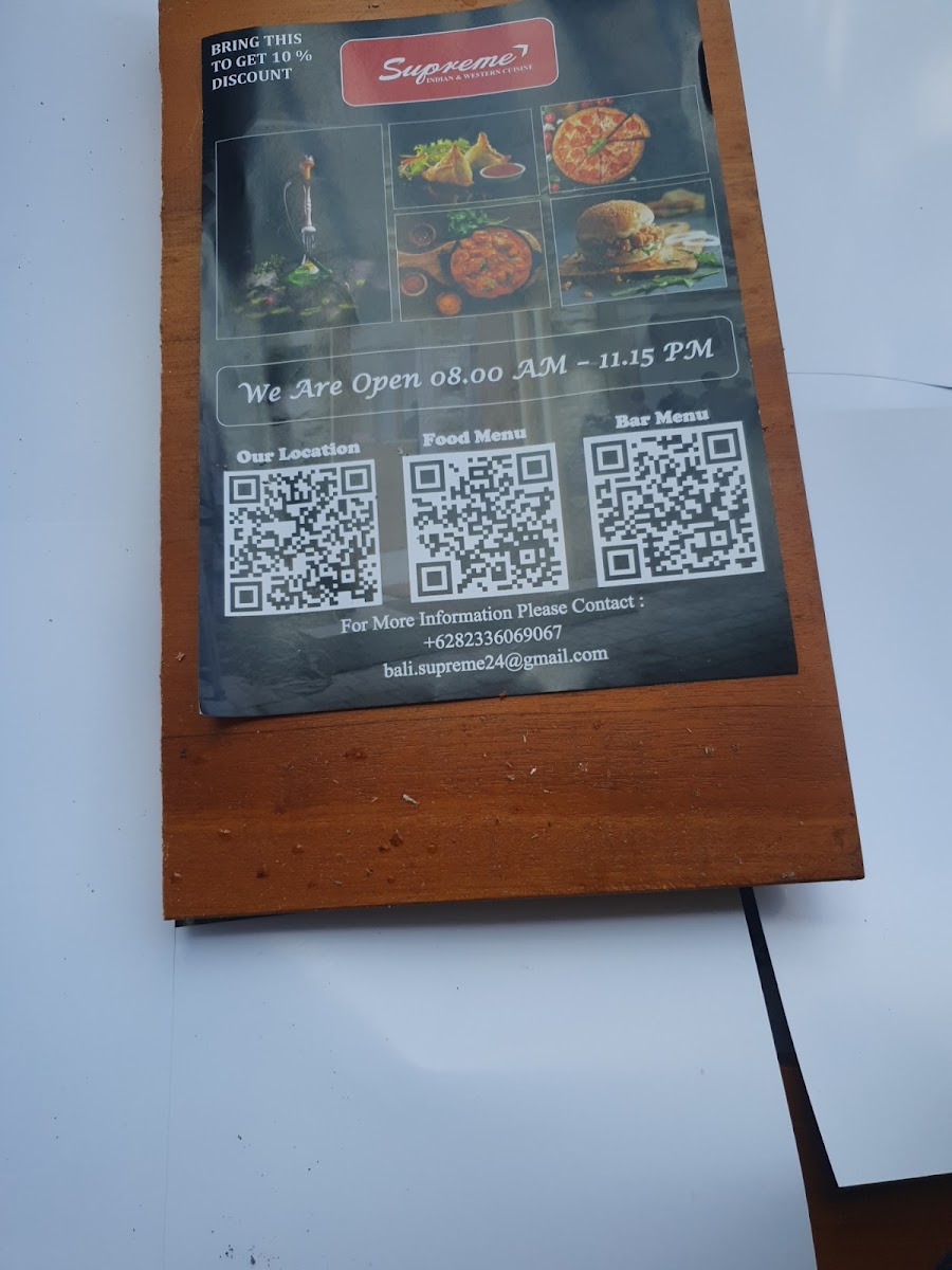 Supreme Indian restaurant n bar Photo Menu 3
