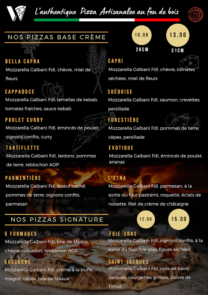 WONDER PIZZA Au Feu de Bois Photo Menu 1
