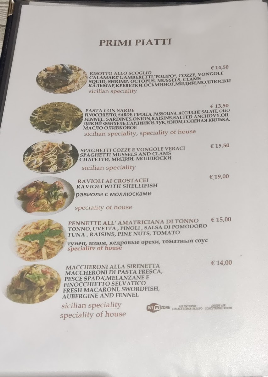 Ristorante Pizzeria La Sirenetta Photo Menu 1