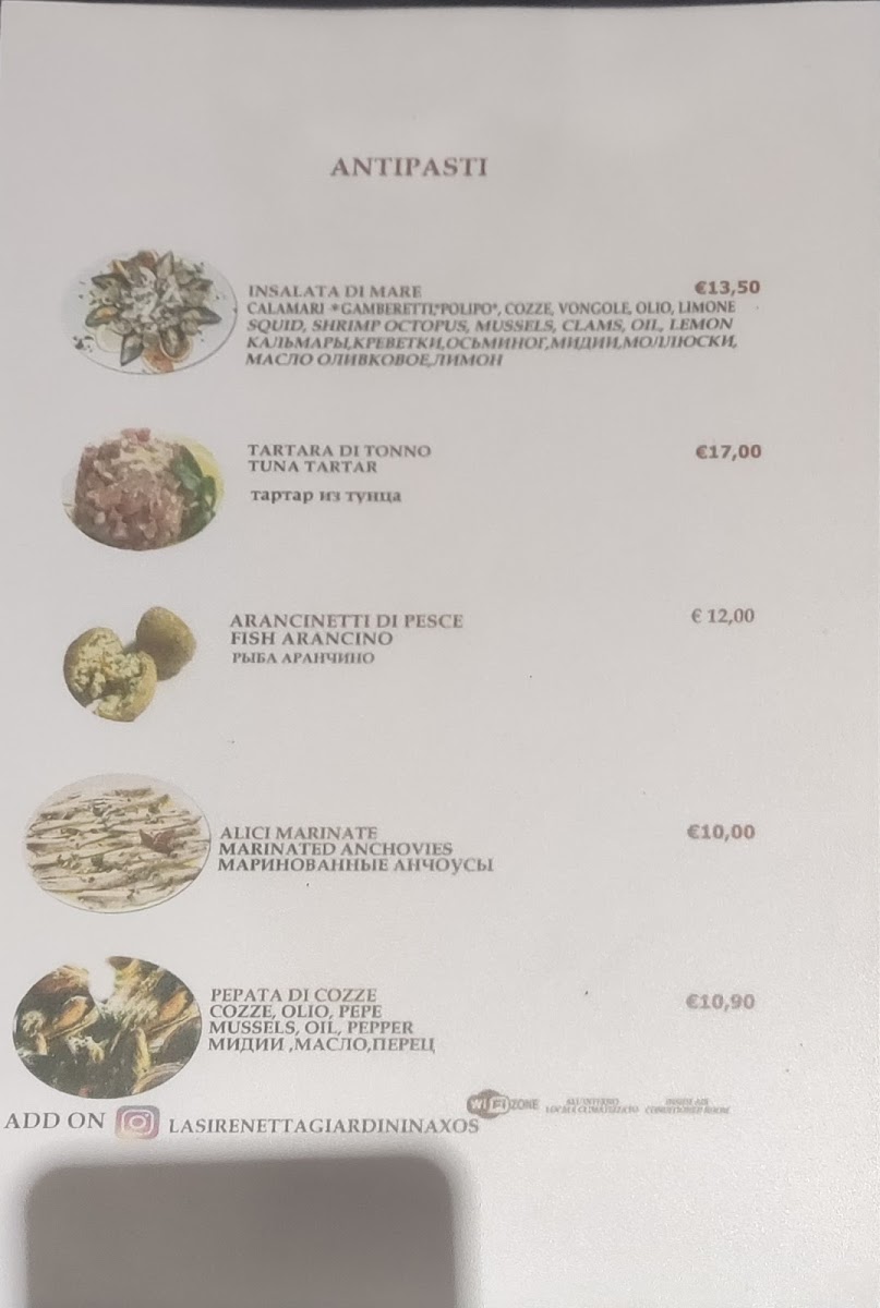 Ristorante Pizzeria La Sirenetta Photo Menu 9
