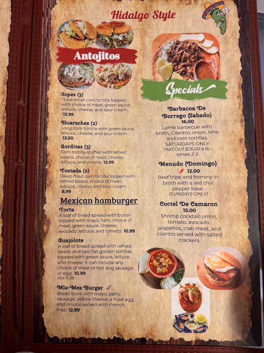 Antojitos De Mi Tierra Hidalguense Photo Menu 1