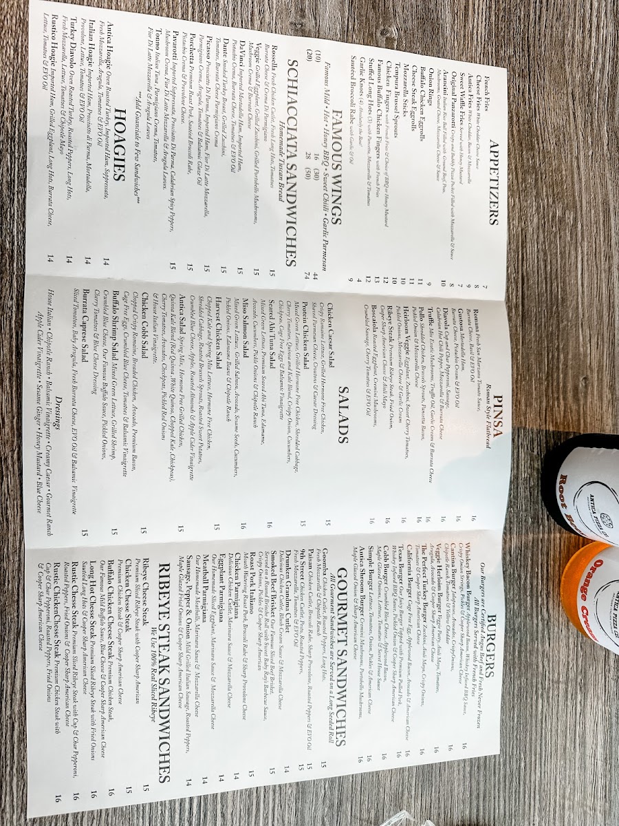 Antica Pizza Co. Photo Menu 2