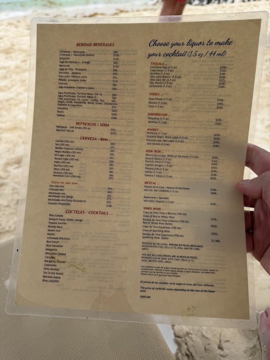 Cañabar Beach Club Photo Menu 4