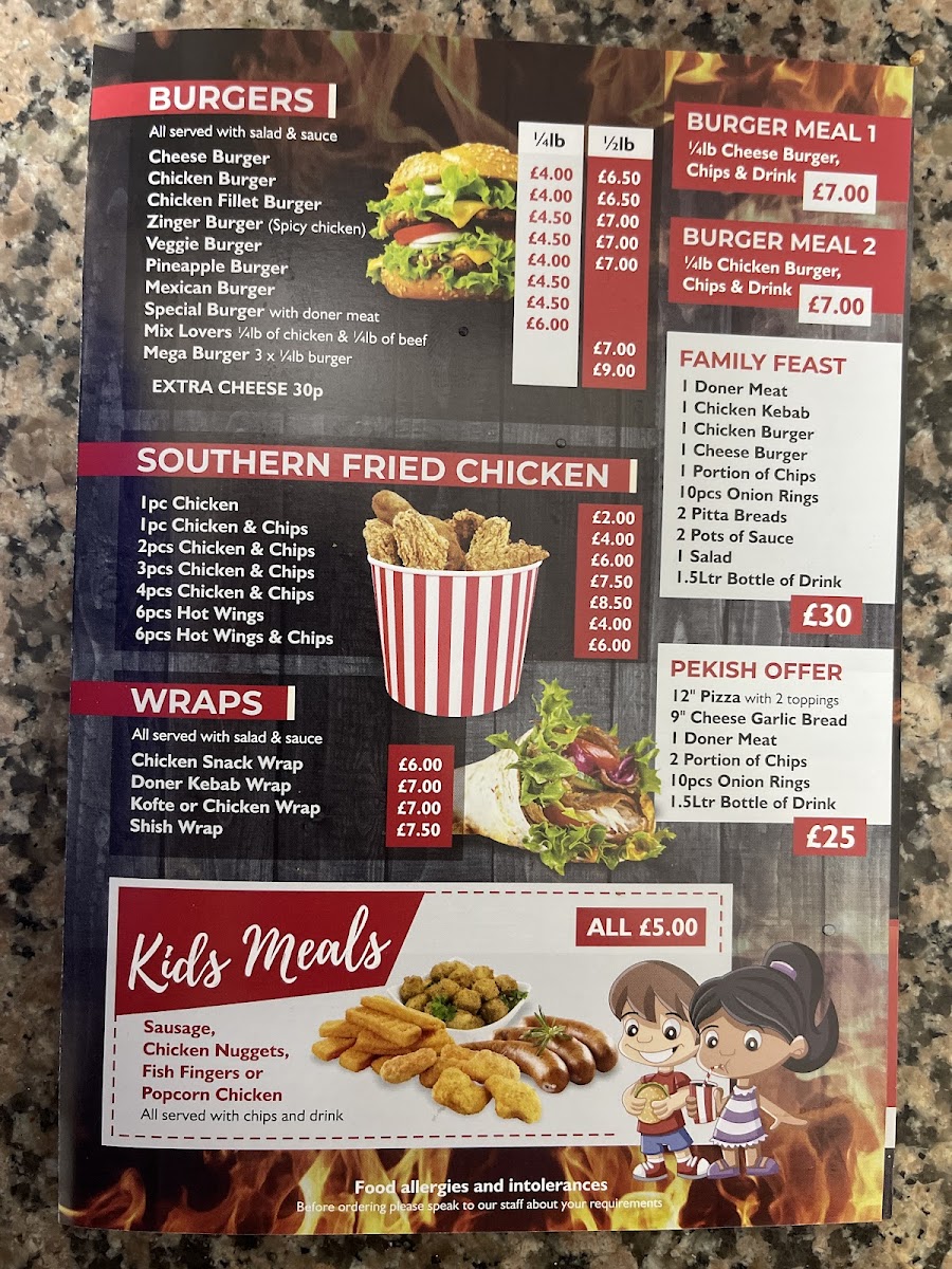 PEKISH KEBAB & PIZZA HOUSE Photo Menu 1