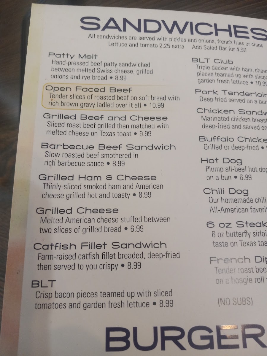 Andrews Family Restaurant Photo Menu 4