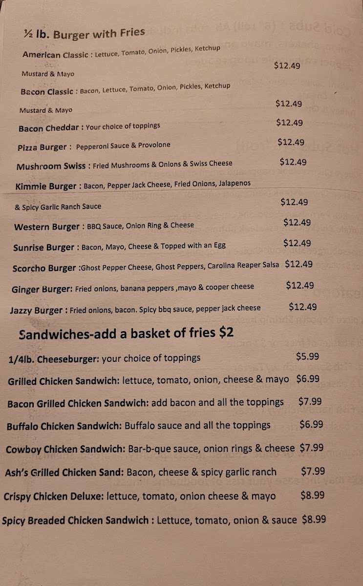 Freeburg Hotel Photo Menu 2