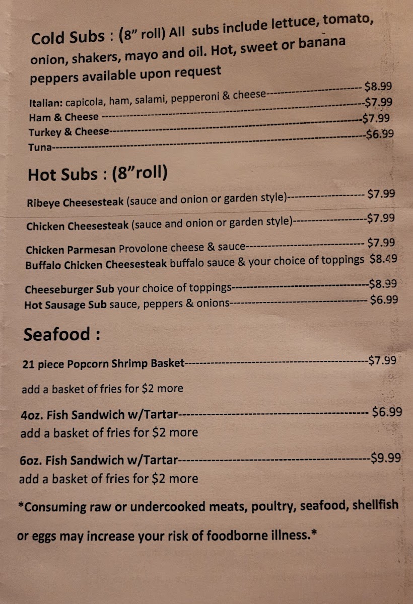 Freeburg Hotel Photo Menu 3