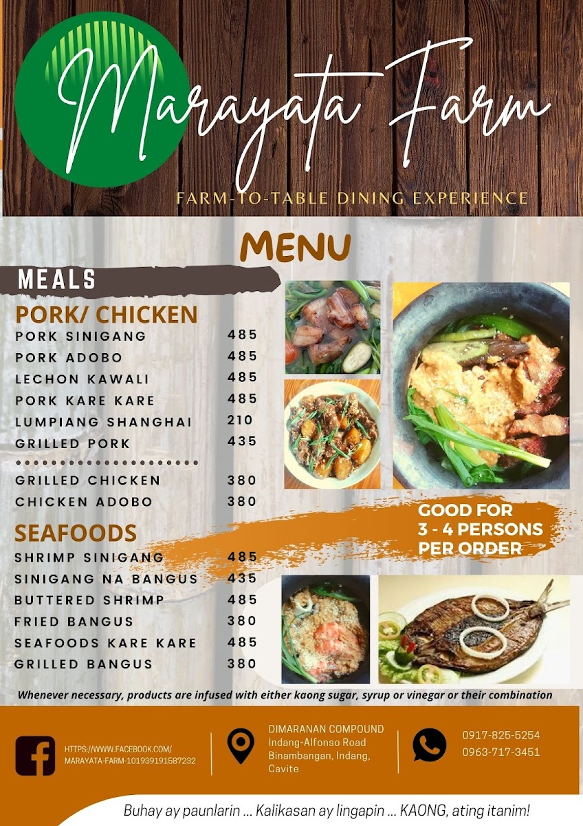 Marayata Farm Photo Menu 4