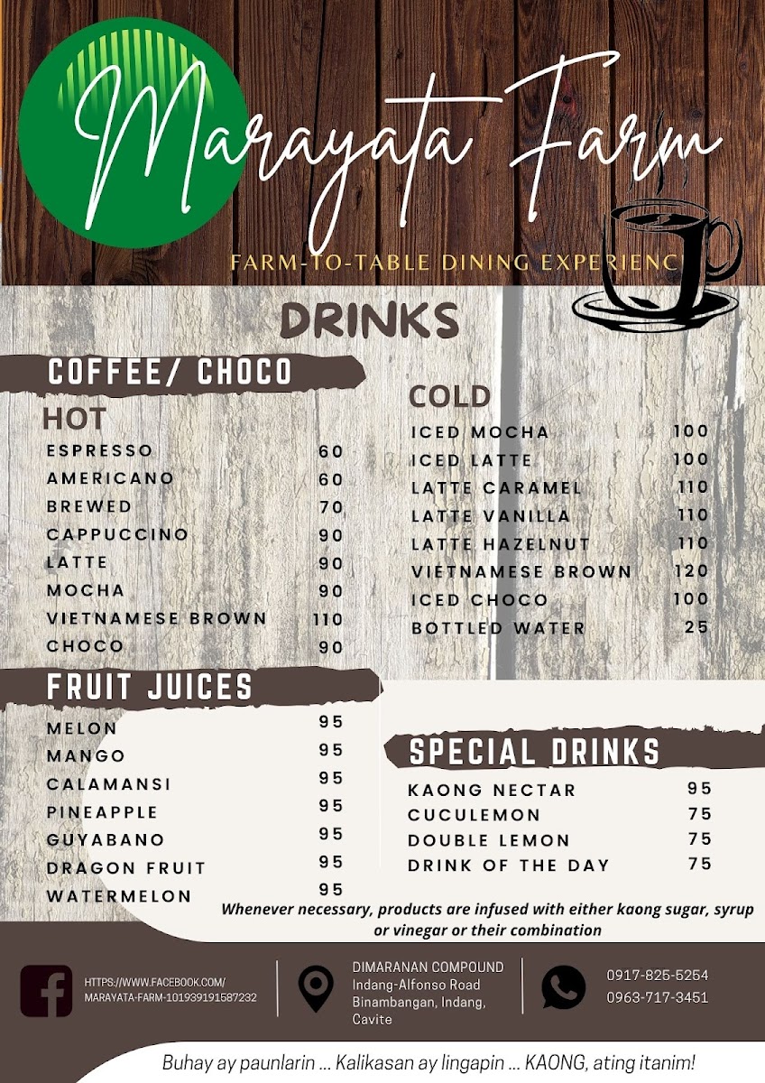 Marayata Farm Photo Menu 5