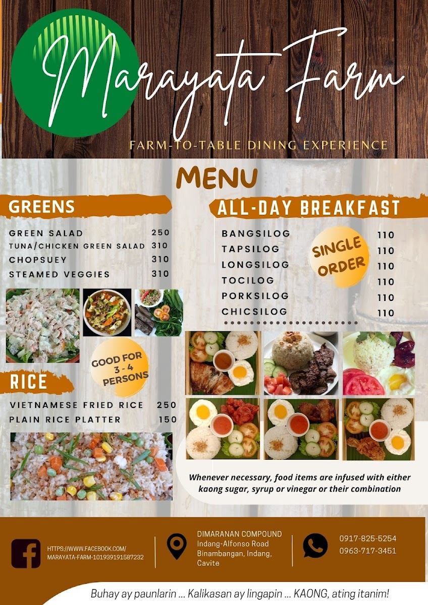 Marayata Farm Photo Menu 6
