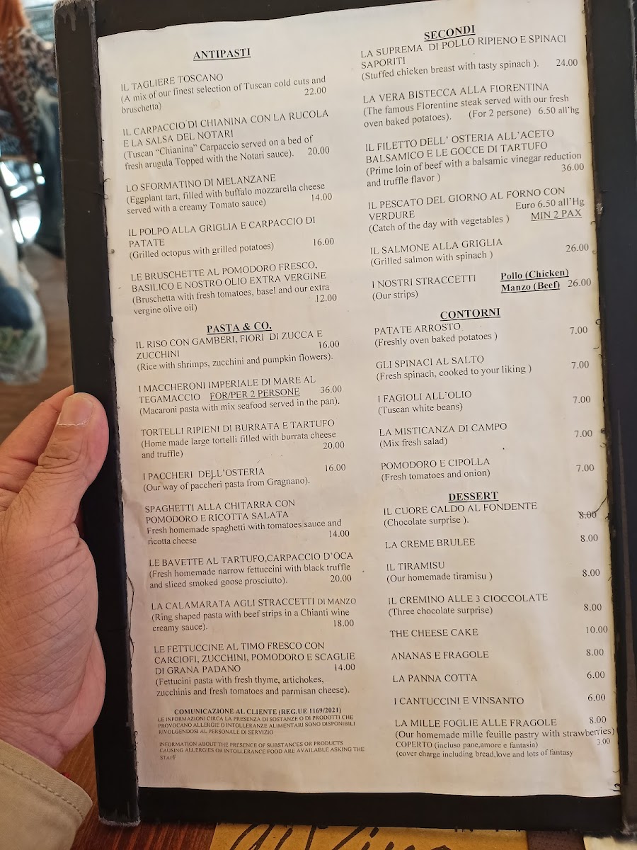 Osteria Dell'Olio Photo Menu 1