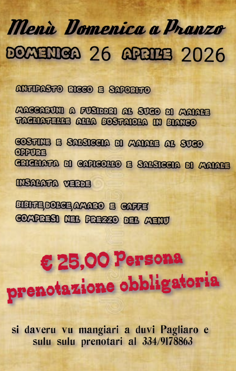Trattoria Pizzeria da Pagliaro & Bar Sole Photo Menu 2
