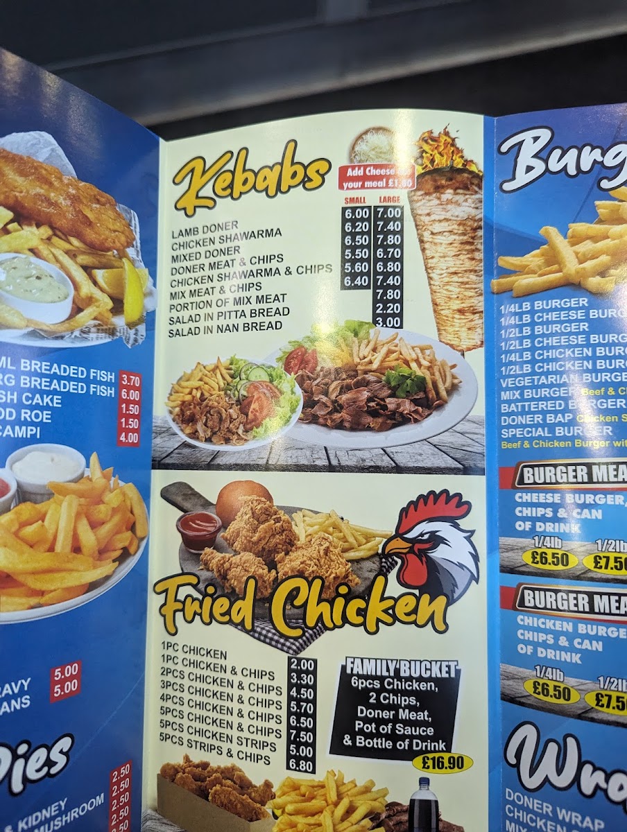 Cheadle Fish Bar Photo Menu 2