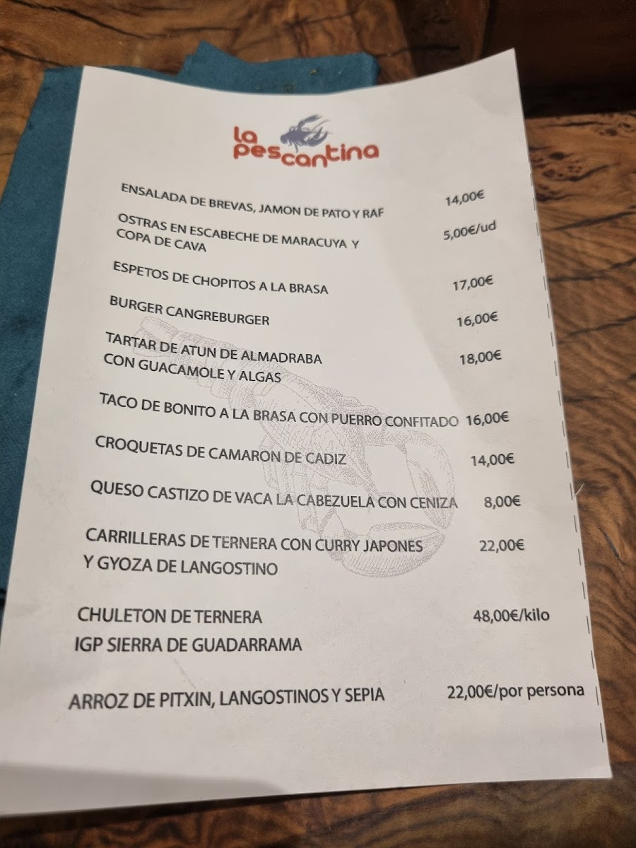 La Pescantina Guadarrama Photo Menu 2