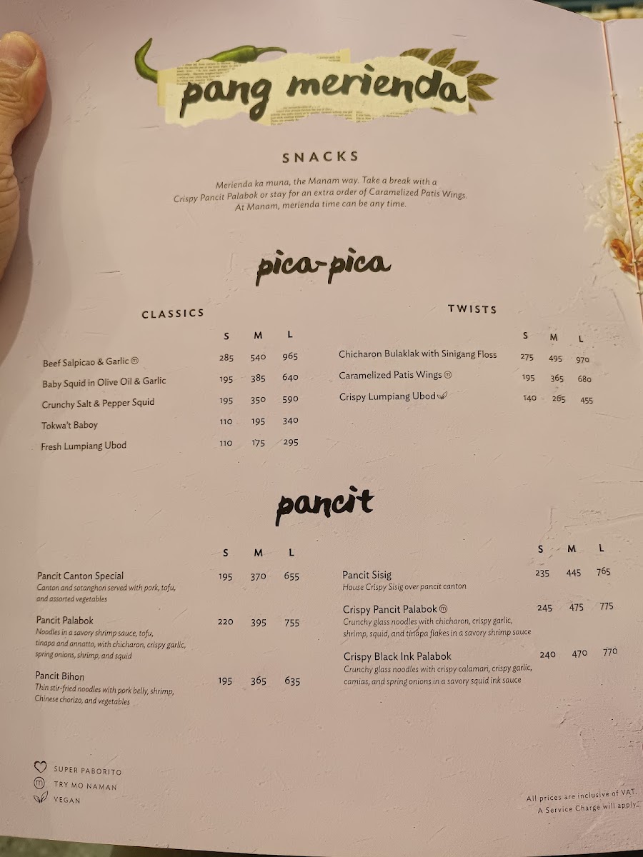 Manam Comfort Filipino | Lucky Chinatown Mall | Manila Photo Menu 2