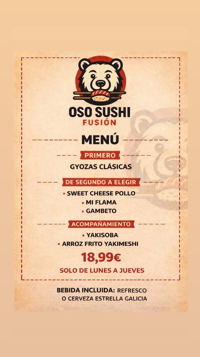 Oso Sushi Fusión Photo Menu 5