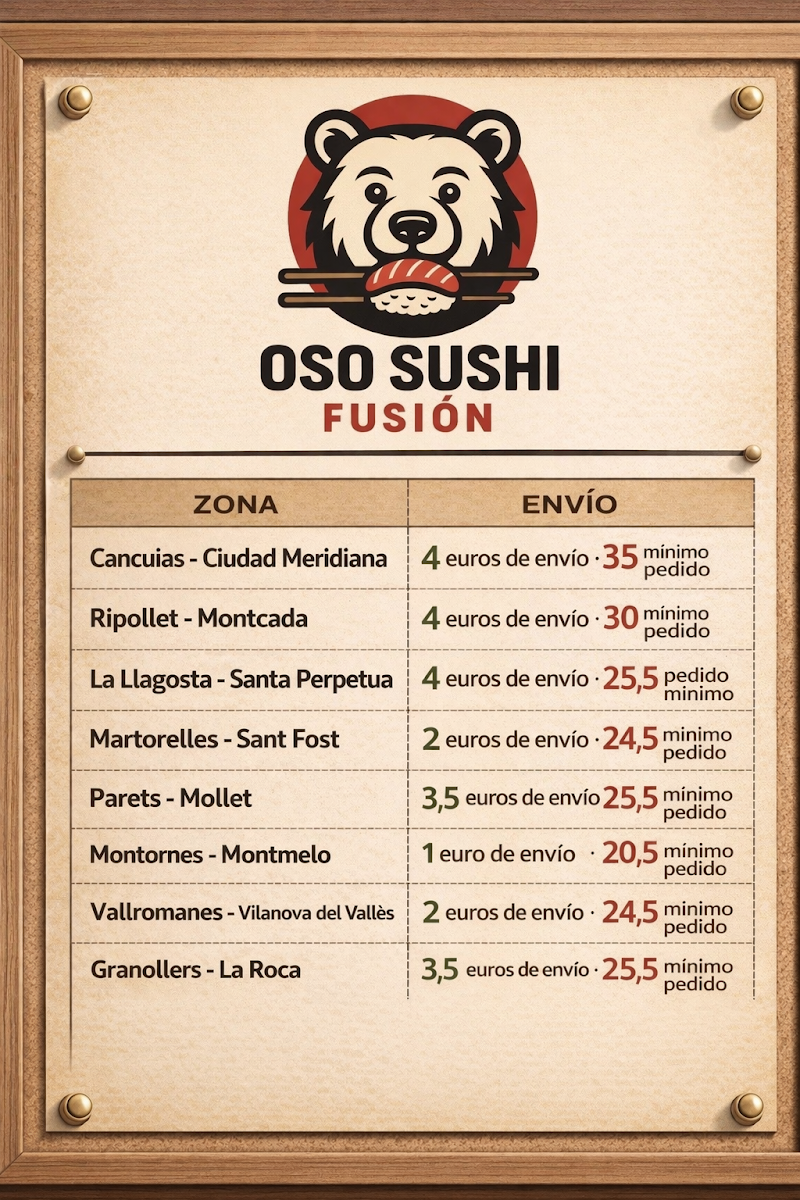Oso Sushi Fusión Photo Menu 6