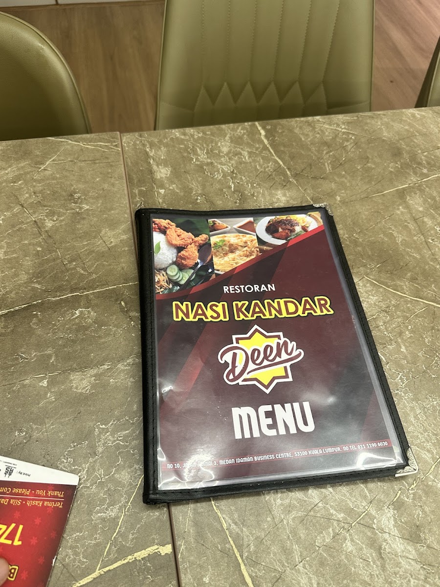 Restoran Nasi Kandar Deen Photo Menu 3