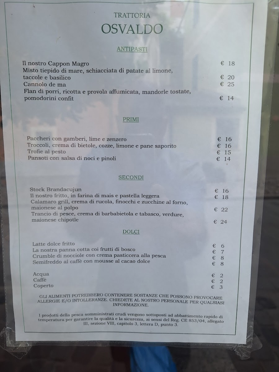 Trattoria Osvaldo Photo Menu 2