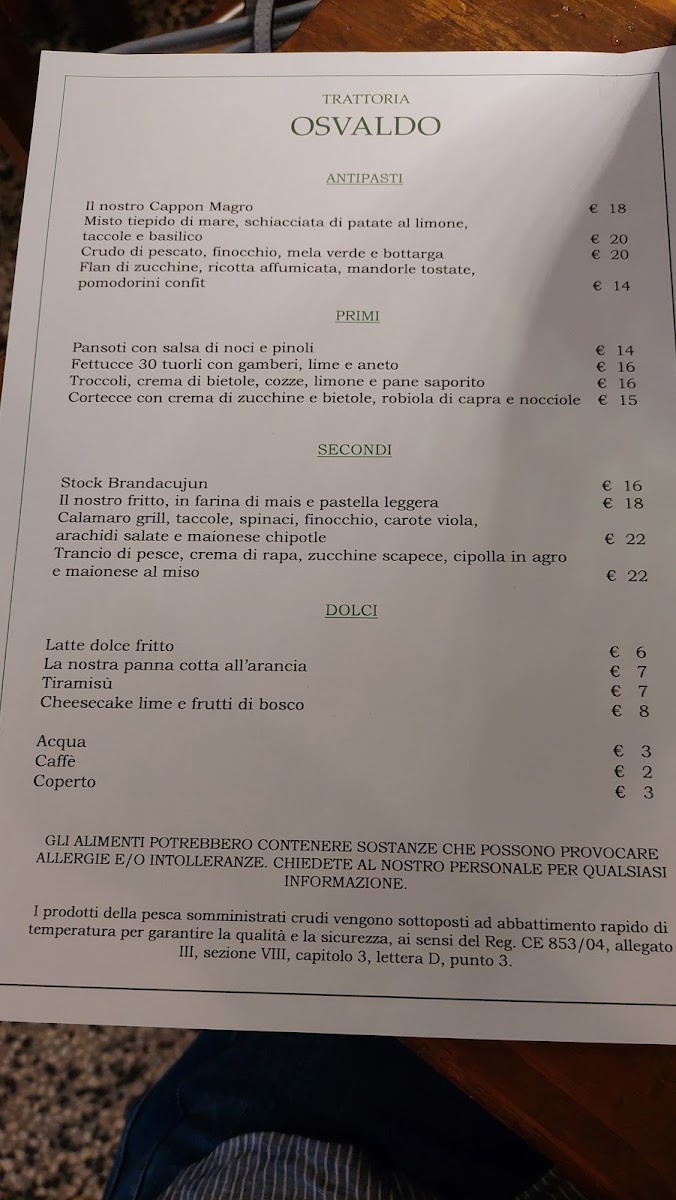 Trattoria Osvaldo Photo Menu 4